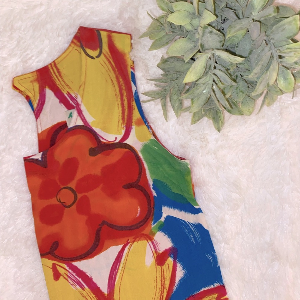 jams world | bright colors floral midi dress · · · s nwot